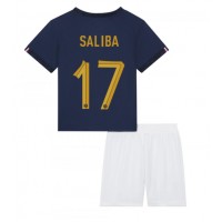 Francuska William Saliba #17 Domaci Dres za djecu SP 2022 Kratak Rukav (+ Kratke hlače)